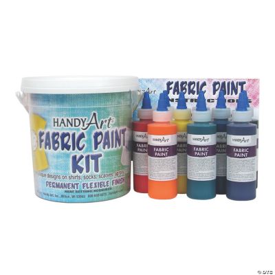 Handy Art® Fabric Paint Kit, Regular Colors, 4 oz bottles, 9 count