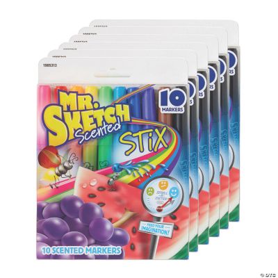 Mr. Sketch 6-count Scented Markers - Chisel Point Style