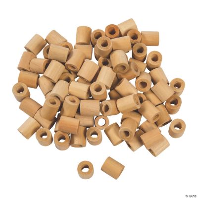 Do It Yourself Unfinished Wood Cylinder Beads - Craft Supplies - 100 Pieces | eBay