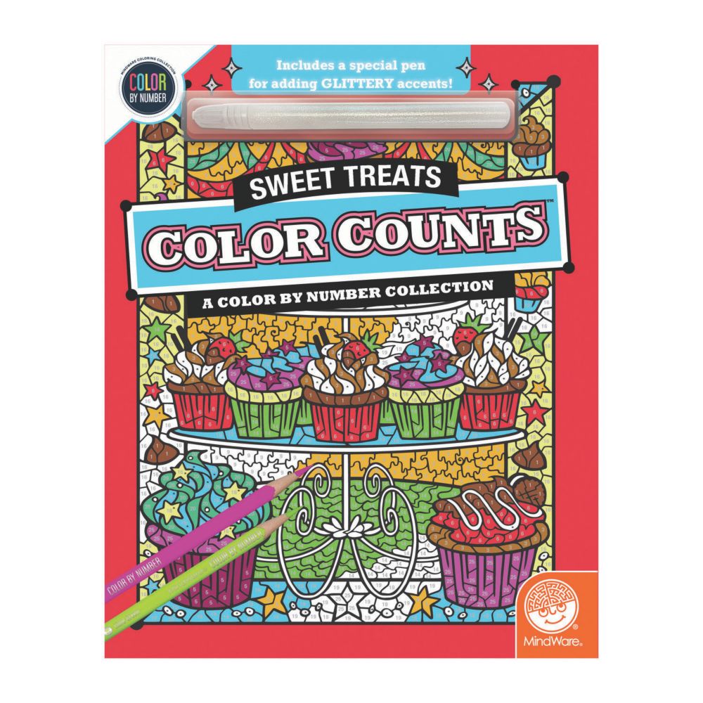 Color by Number Color Counts: Glitter Sweet Treats From MindWare