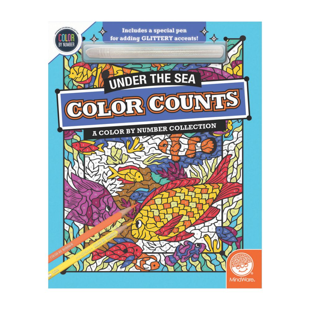Color by Number Color Counts: Glitter Under The Sea From MindWare