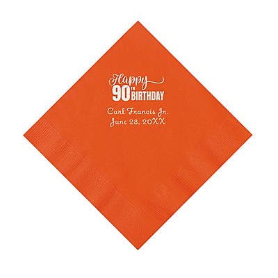 300 Personalized 90th Birthday Luncheon Napkins