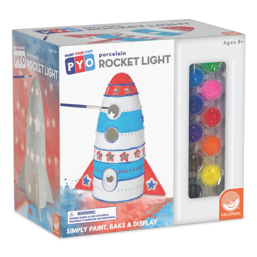 Paint Your Own Porcelain Light: Rocket From MindWare