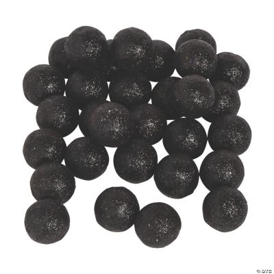 Black Glitter Ball Vase Filler Party Decor 40 Pieces