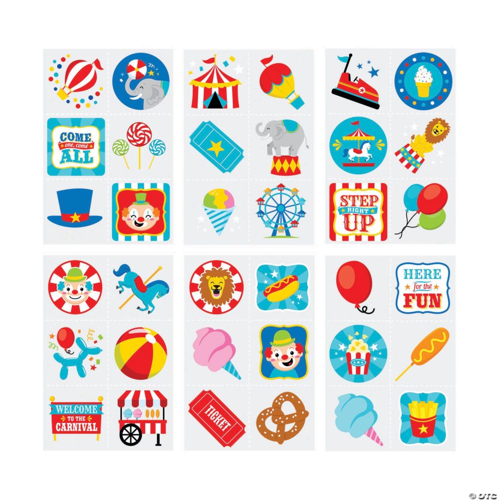 360 Pc Bulk Carnival Temporary Tattoo Assortment