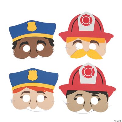 Police & Fire Fighter Masks- 12 Pc. - Discontinued