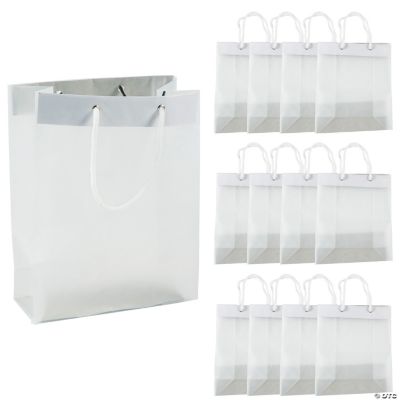 Clear Colored Gift Bags 8 5/8 x 3 x 10 3/4 10 pack G8ZZ1
