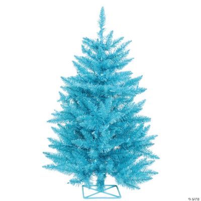 Vickerman 2' Sky Blue Christmas Tree with Teal LED Lights