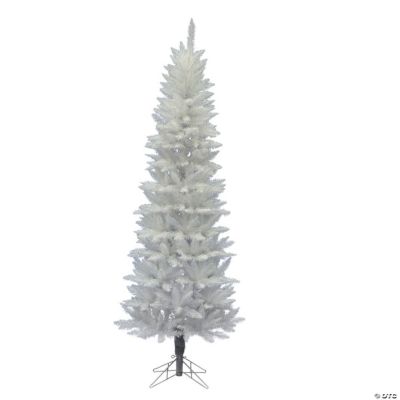 Vickerman 5' Sparkle White Spruce Pencil Christmas Tree - Unlit ...