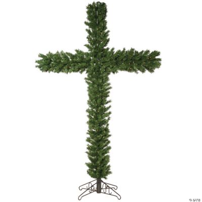 Vickerman 7.5' Christmas Tree Cross with Clear DuraLit Lights