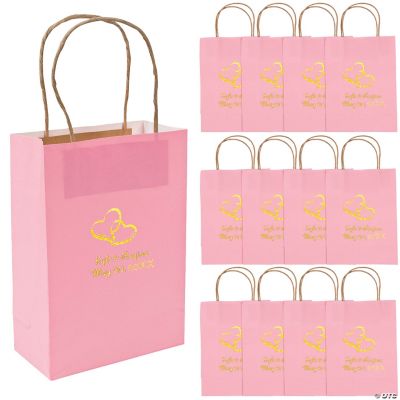 Black Pink and Gold Foil Gift Bag Tissue Paper and Gift Tag 