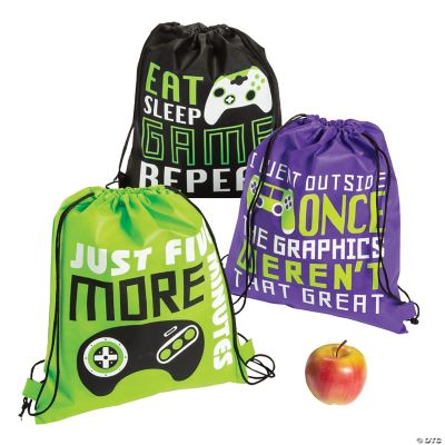 Medium Gamer Drawstring Bags Oriental Trading