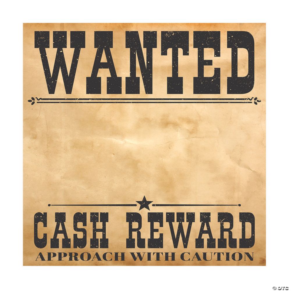 2 Pc Wanted Backdrop Banner 6 ftx6 ft