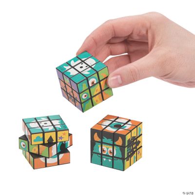 Mini Fun Puzzle Cube Keychains - 12 Pc.