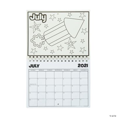 2021 color your own calendar