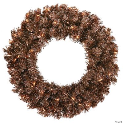Vickerman 24" Mocha Christmas Wreath with Warm White LED Lights