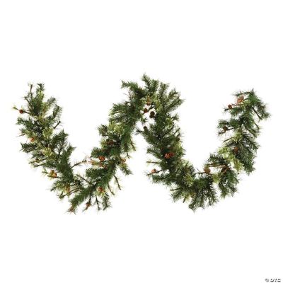 Vickerman 9' Mixed Country Pine Christmas Garland Unlit Oriental