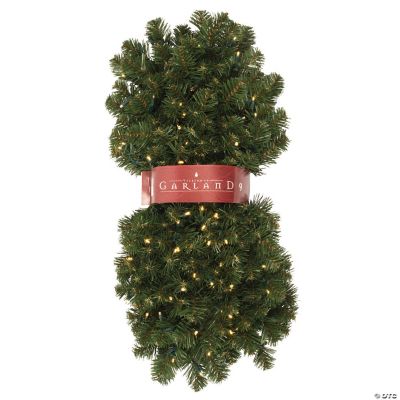 Vickerman 9' Oregon Fir Christmas Garland with Warm White LED Lights