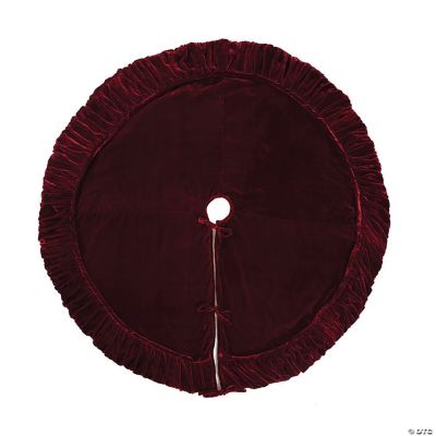 Vickerman Wine Plush Velvet 72" Christmas Tree Skirt