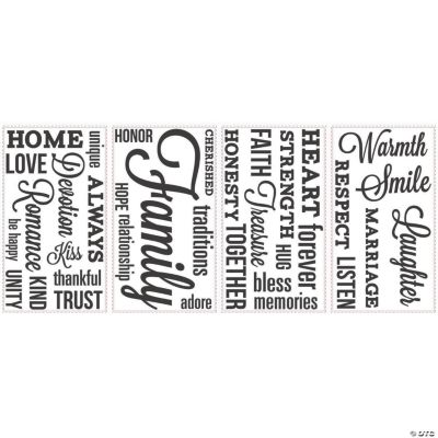 Family Quote Peel And Stick Wall Decals Oriental Trading