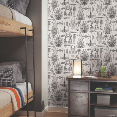 Star Wars Blueprint Peel & Stick Wallpaper Oriental Trading