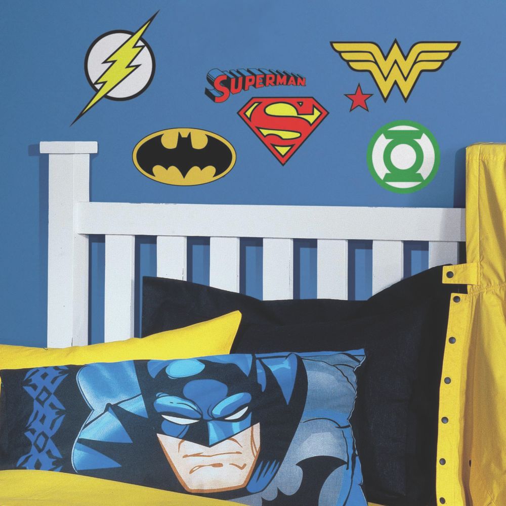 DC Superhero Logos Peel & Stick Decals From MindWare