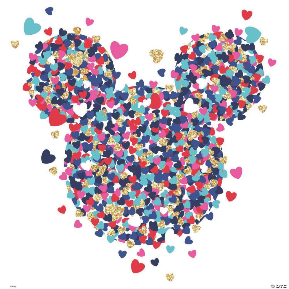 Minnie Mouse Heart Confetti Decals with Glitter From MindWare