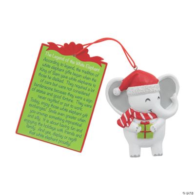 Legend of the White Elephant Christmas Ornaments with Card Oriental