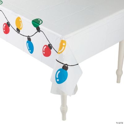 Holiday Lights Plastic Tablecloth
