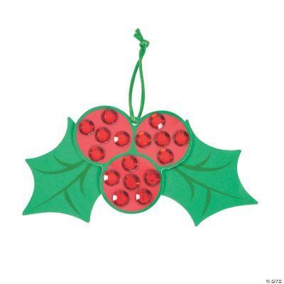 Jeweled Holly Ornament Craft Kit