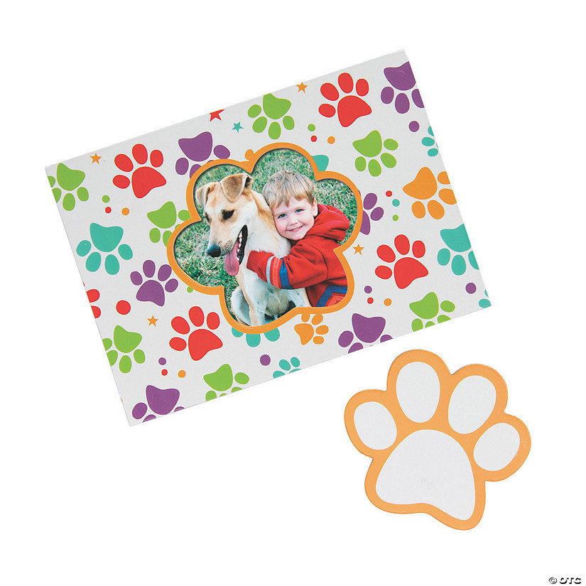 PAW PRINTS Animal Pet Set of 8 Handmade Decorative Memo Board Magnets 