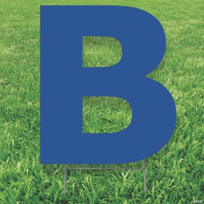 Blue Letter B Yard Sign Oriental Trading