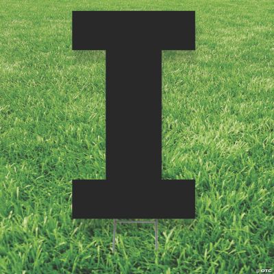 Black Letter I Yard Sign Oriental Trading