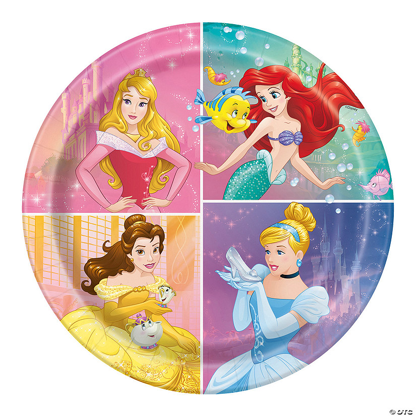 Disney Princess Plates 8 Pack 