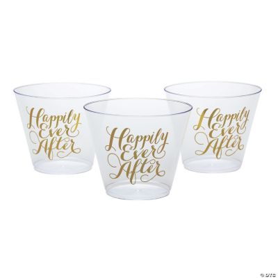 Bulk 50 Ct. Happily Ever After Clear Plastic Tumblers Oriental Trading