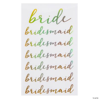Bridal Party Stickers 7 Pc. Oriental Trading