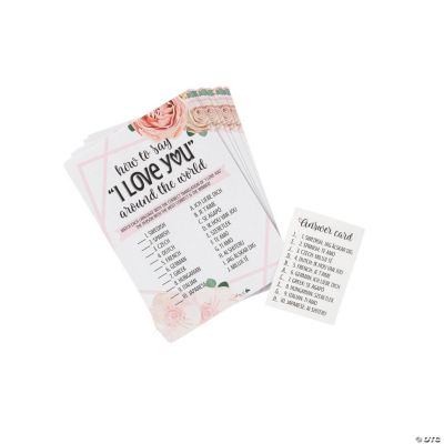 Saying I Love You Bridal Shower Game 13 Pc Oriental Trading