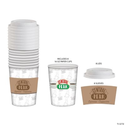 Friends Disposable Coffee Cups With Lids Oriental Trading