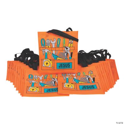 Bulk Large Construction VBS Toolbox Tote Bags