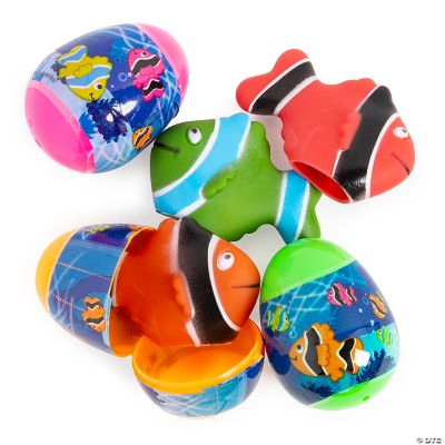 2 1/2" Fish Finger PuppetFilled Easter Eggs 12 Pc. Discontinued