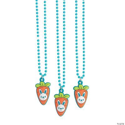 Carrot & Bunny Necklaces - 12 Pc.