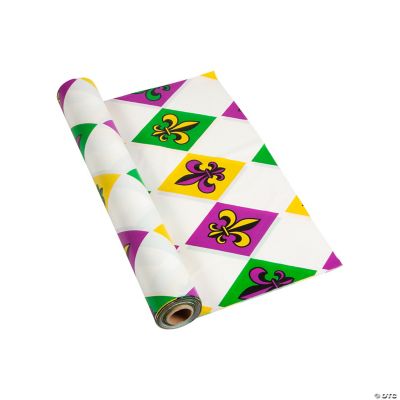 Mardi Gras Plastic Tablecloth Roll Oriental Trading