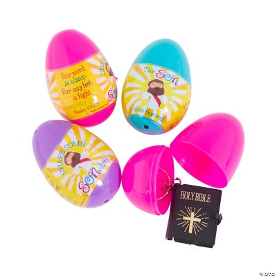 3" Bible Keychain-Filled Plastic Easter Eggs - 12 Pc. | Oriental Trading