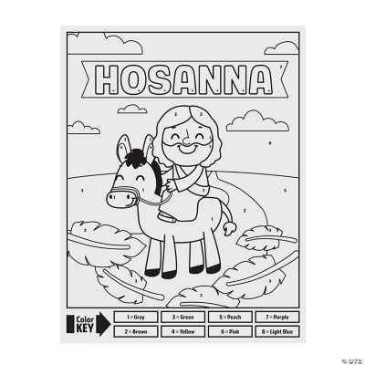 Religious Easter Color by Number Activity Sheets | Oriental Trading