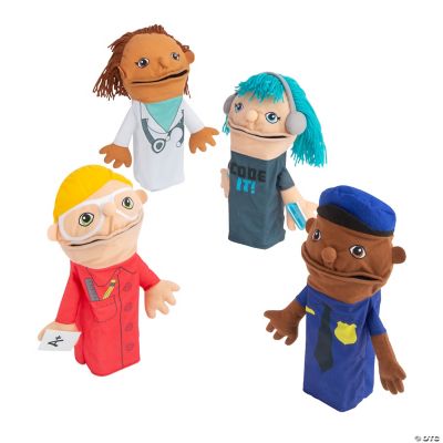 Community Helpers Stuffed Hand Puppets - 4 Pc. | Oriental Trading
