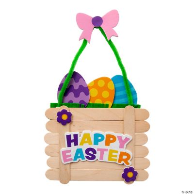 Craft Stick Easter Basket Craft Kit Oriental Trading
