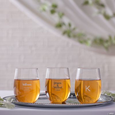 Acrylic Stemless Wine Cups Engraved, Set of 4 – Southern