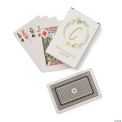 Custom Monogram, Designer Pattern Playing Cards