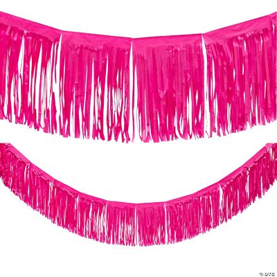 Hot Pink Tissue Paper Fringe Garland