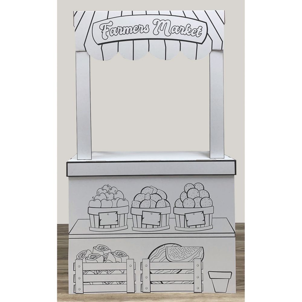 Color Your Own Farmers Market Stand and Playhouse From MindWare